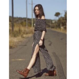 Auguste the Label Black Floral Off the Shoulder Gypsy Maxi Dress